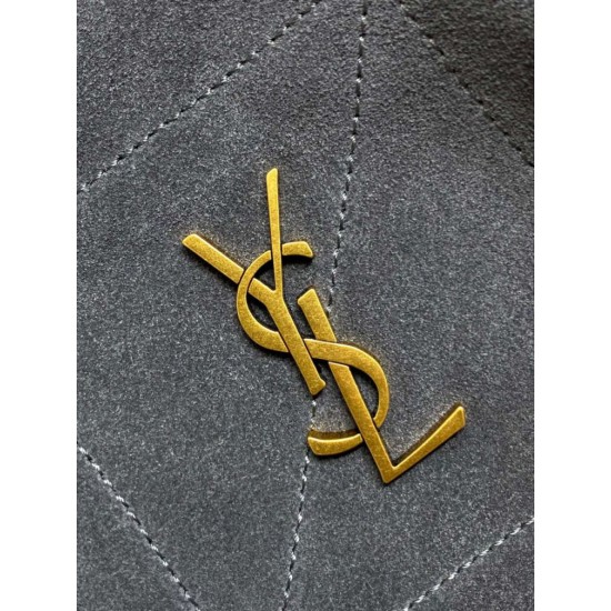 Super Clone Replica YSL Saint Laurent Jamie Shoulder Bag, Gray Suede Top Replica YSL Saint Laurent Jamie Shoulder Bag, Gray Suede