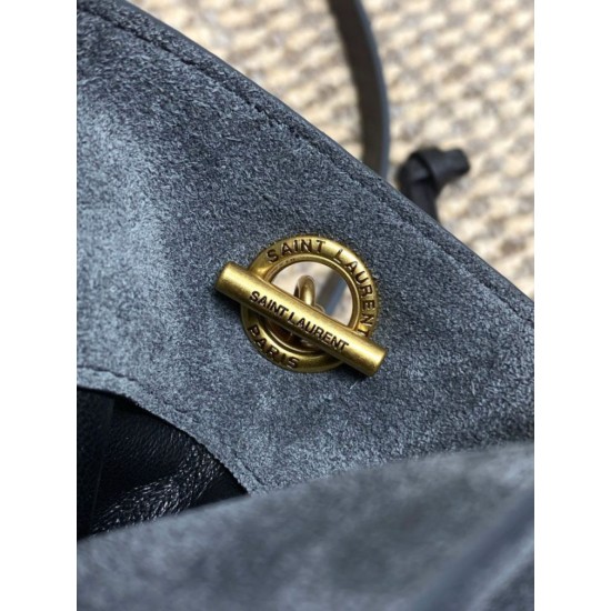 Super Clone Replica YSL Saint Laurent Jamie Shoulder Bag, Gray Suede Top Replica YSL Saint Laurent Jamie Shoulder Bag, Gray Suede