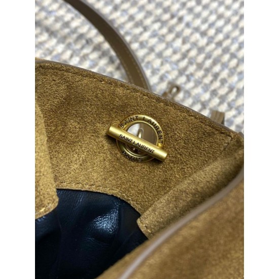 Super Clone Replica YSL Saint Laurent Jamie Shoulder Bag, Caramel Suede Top Replica YSL Saint Laurent Jamie Shoulder Bag, Caramel Suede
