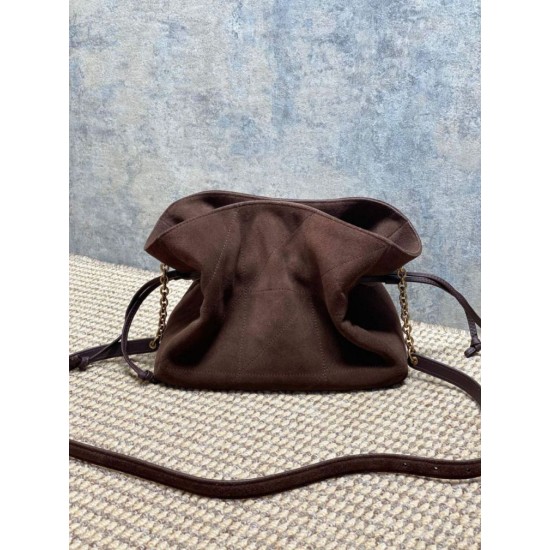 Super Clone Replica YSL Saint Laurent Jamie Shoulder Bag, Coffee Suede Top Replica YSL Saint Laurent Jamie Shoulder Bag, Coffee Suede