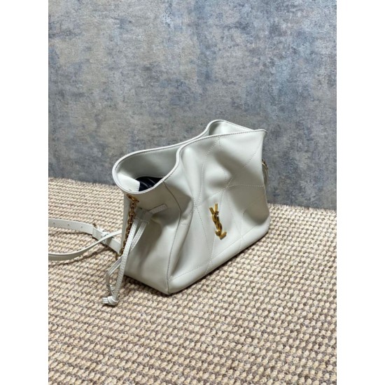 Super Clone Replica YSL Saint Laurent Jamie Shoulder Bag, White Top Replica YSL Saint Laurent Jamie Shoulder Bag, White