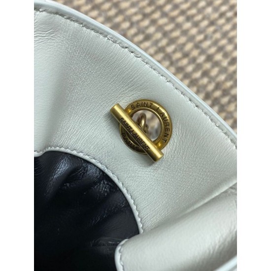 Super Clone Replica YSL Saint Laurent Jamie Shoulder Bag, White Top Replica YSL Saint Laurent Jamie Shoulder Bag, White