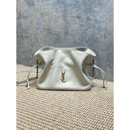 Super Clone Replica YSL Saint Laurent Jamie Shoulder Bag, White Top Replica YSL Saint Laurent Jamie Shoulder Bag, White