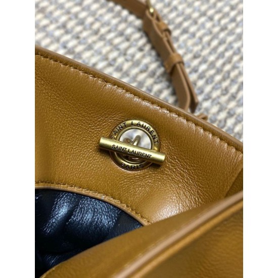 Super Clone Replica YSL Saint Laurent Jamie Shoulder Bag, Brown Top Replica YSL Saint Laurent Jamie Shoulder Bag, Brown