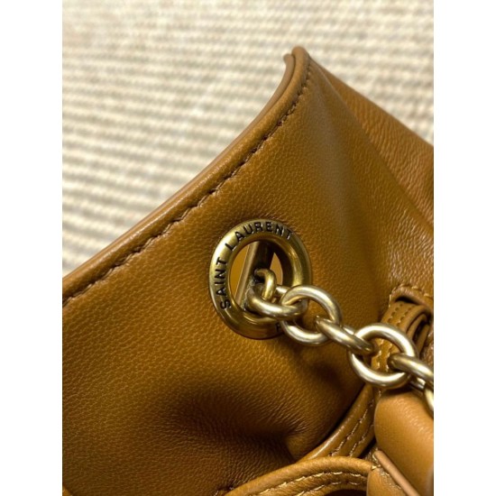 Super Clone Replica YSL Saint Laurent Jamie Shoulder Bag, Brown Top Replica YSL Saint Laurent Jamie Shoulder Bag, Brown