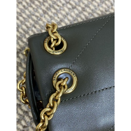 Top Replica YSL Saint Laurent Small Jamie Shoulder Bag, 4.3 Moss Green