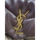 Top Replica YSL Saint Laurent Medium Loulou Puffer Shoulder Bag, Coffee