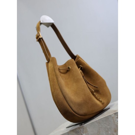 Super Clone Replica YSL Saint Laurent PARIS VII Small Hobo Bag, Yellow Suede Top Replica YSL Saint Laurent PARIS VII Small Hobo Bag, Yellow Suede