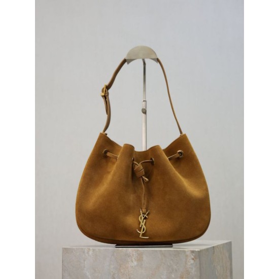 Super Clone Replica YSL Saint Laurent PARIS VII Small Hobo Bag, Yellow Suede Top Replica YSL Saint Laurent PARIS VII Small Hobo Bag, Yellow Suede
