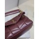 Super Clone Replica YSL Saint Laurent Small Loulou Puffer Shoulder Bag, Maroon Nappa Top Replica YSL Saint Laurent Small Loulou Puffer Shoulder Bag, Maroon Nappa