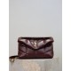 Super Clone Replica YSL Saint Laurent Small Loulou Puffer Shoulder Bag, Maroon Nappa Top Replica YSL Saint Laurent Small Loulou Puffer Shoulder Bag, Maroon Nappa