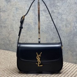 Top Replica YSL Saint Laurent Solferino Box Medium Shoulder Bag, Black