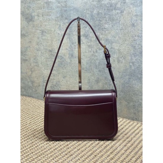Top Replica YSL Saint Laurent Solferino Box Medium Shoulder Bag, Burgundy