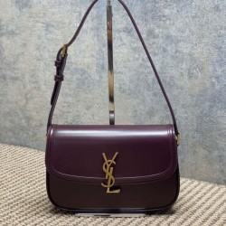 Top Replica YSL Saint Laurent Solferino Box Medium Shoulder Bag, Burgundy