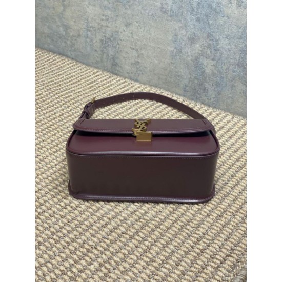 Top Replica YSL Saint Laurent Solferino Box Medium Shoulder Bag, Burgundy