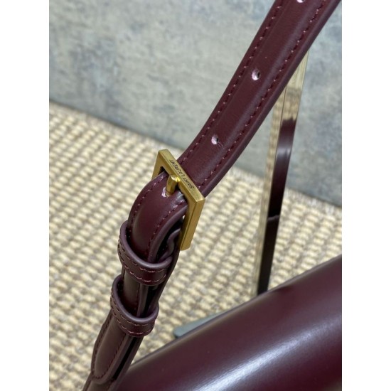 Top Replica YSL Saint Laurent Solferino Box Medium Shoulder Bag, Burgundy