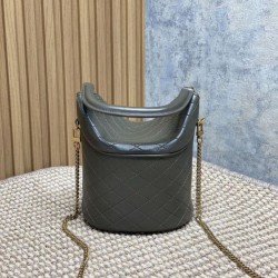 Super Clone Replica YSL Saint Laurent Mini Gaby Bucket Bag, Moss Green Top Replica YSL Saint Laurent Mini Gaby Bucket Bag, Moss Green