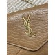 Top Replica YSL Saint Laurent Mini Calypso Classic Shoulder Bag with Chain, Brown