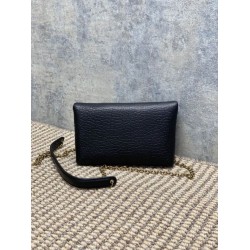 Super Clone Replica YSL Saint Laurent Mini Calypso Classic Shoulder Bag with Chain, Black Top Replica YSL Saint Laurent Mini Calypso Classic Shoulder Bag with Chain, Black