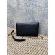 Top Replica YSL Saint Laurent Mini Calypso Classic Shoulder Bag with Chain, Black