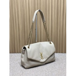 Super Clone Replica YSL Saint Laurent Calypso Large Shoulder Bag in Beige Top Replica YSL Saint Laurent Calypso Large Shoulder Bag in Beige