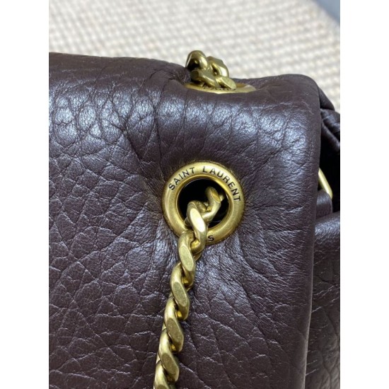 Super Clone Replica YSL Saint Laurent Calypso Large Shoulder Bag in Coffee Top Replica YSL Saint Laurent Calypso Large Shoulder Bag in Coffee