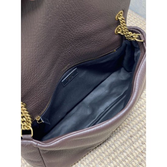 Super Clone Replica YSL Saint Laurent Calypso Large Shoulder Bag in Coffee Top Replica YSL Saint Laurent Calypso Large Shoulder Bag in Coffee