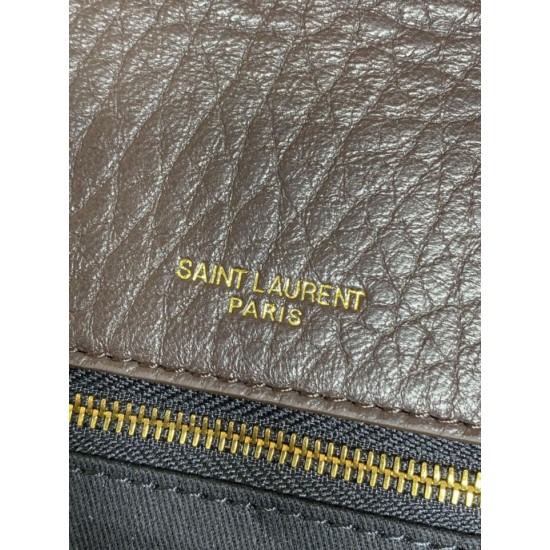 Super Clone Replica YSL Saint Laurent Calypso Large Shoulder Bag in Coffee Top Replica YSL Saint Laurent Calypso Large Shoulder Bag in Coffee