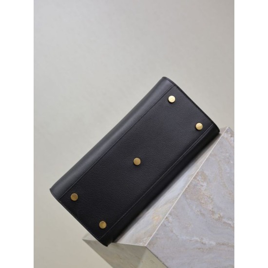 Super Clone Replica YSL Saint Laurent Sac de Jour Small/Medium/Large Tote Bag in Black with Gold Hardware Top Replica YSL Saint Laurent Sac de Jour Small/Medium/Large Tote Bag in Black with Gold Hardware
