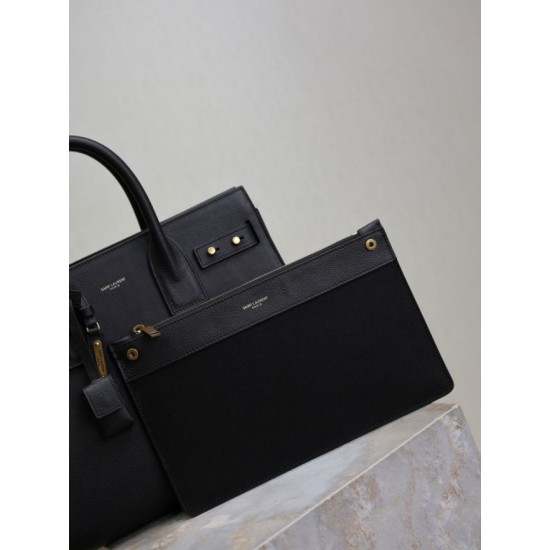 Super Clone Replica YSL Saint Laurent Sac de Jour Small/Medium/Large Tote Bag in Black with Gold Hardware Top Replica YSL Saint Laurent Sac de Jour Small/Medium/Large Tote Bag in Black with Gold Hardware