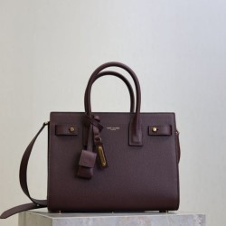 Top Replica YSL Saint Laurent Sac de Jour Small/Medium/Large Tote Bag in Burgundy