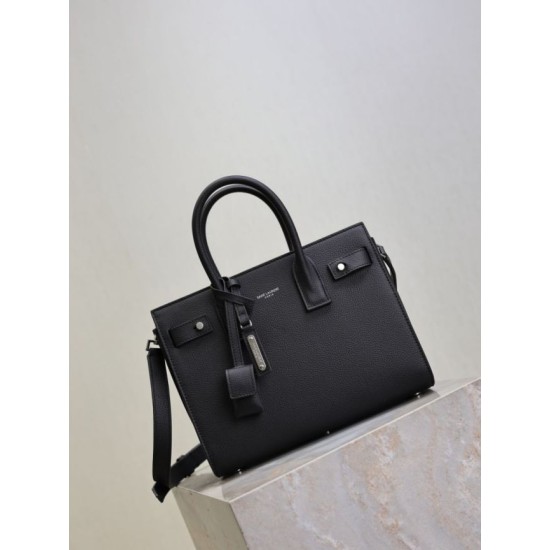 Super Clone Replica YSL Saint Laurent Sac de Jour Small/Medium/Large Tote Bag in Black with Silver Hardware Top Replica YSL Saint Laurent Sac de Jour Small/Medium/Large Tote Bag in Black with Silver Hardware