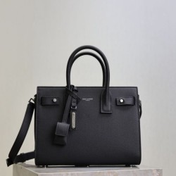 Top Replica YSL Saint Laurent Sac de Jour Small/Medium/Large Tote Bag in Black with Silver Hardware
