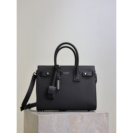 Super Clone Replica YSL Saint Laurent Sac de Jour Small/Medium/Large Tote Bag in Black with Silver Hardware Top Replica YSL Saint Laurent Sac de Jour Small/Medium/Large Tote Bag in Black with Silver Hardware