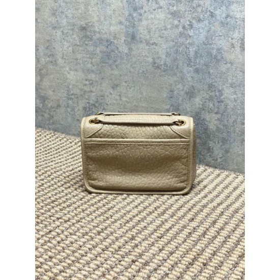 Top Replica YSL Saint Laurent Mini Classic Niki 18cm Shoulder Bag in Apricot