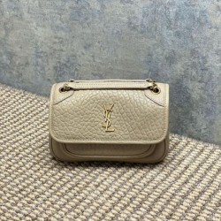 Top Replica YSL Saint Laurent Mini Classic Niki 18cm Shoulder Bag in Apricot