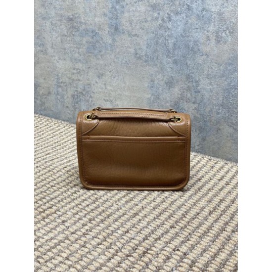 Top Replica YSL Saint Laurent Mini Classic Niki 18cm Shoulder Bag in Brown