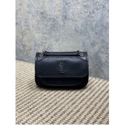 Top Replica YSL Saint Laurent Mini Classic Niki 18cm Shoulder Bag in Black