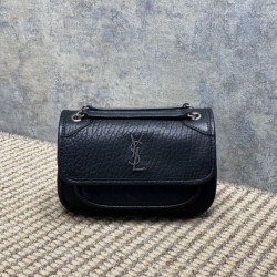 Top Replica YSL Saint Laurent Mini Classic Niki 18cm Shoulder Bag in Black