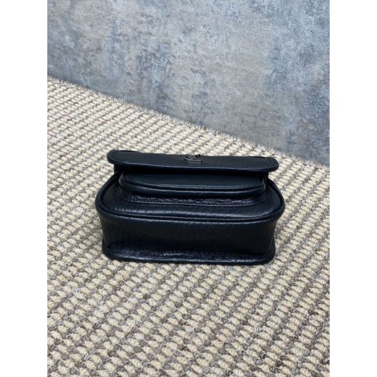 Top Replica YSL Saint Laurent Mini Classic Niki 18cm Shoulder Bag in Black