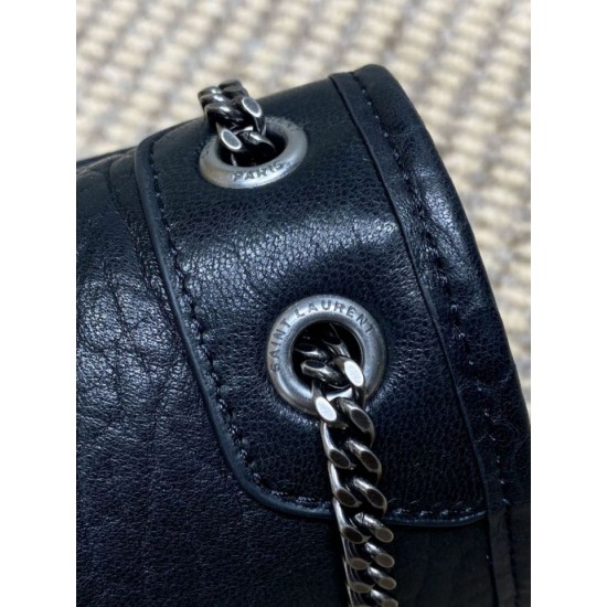 Top Replica YSL Saint Laurent Mini Classic Niki 18cm Shoulder Bag in Black