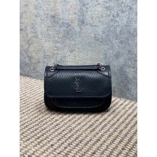 Top Replica YSL Saint Laurent Mini Classic Niki 18cm Shoulder Bag in Black