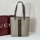 Top Replica Gucci Ophidia Medium Tote Bag in Brown GG Canvas 834465