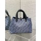 Top Replica Dior Toujours Small/Medium/Large Tote Bag in Denim Blue