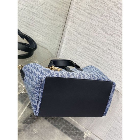 Top Replica Dior Toujours Small/Medium/Large Tote Bag in Denim Blue