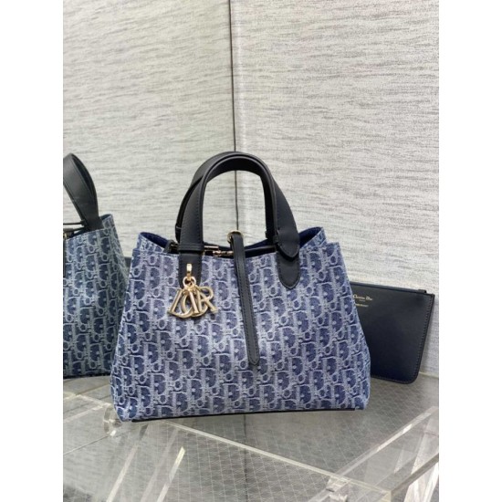 Top Replica Dior Toujours Small/Medium/Large Tote Bag in Denim Blue