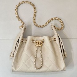 Top Replica Chanel 25 AS5631 Small Hobo Bag in Apricot