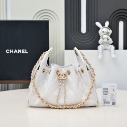Top Replica Chanel 25 AS5631 Small Hobo Bag in White