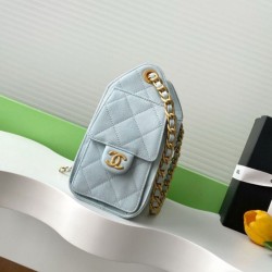 Top Replica Chanel 25 AS5631 Small Hobo Bag in Light Blue