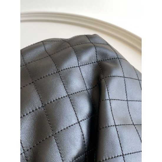 Top Replica Chanel Matelasse Bag with Wood-Effect Plastic Handle AS6010 Black